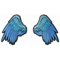 Blue Angel Wings Patches 2 Piece Set | Embroidered Patches